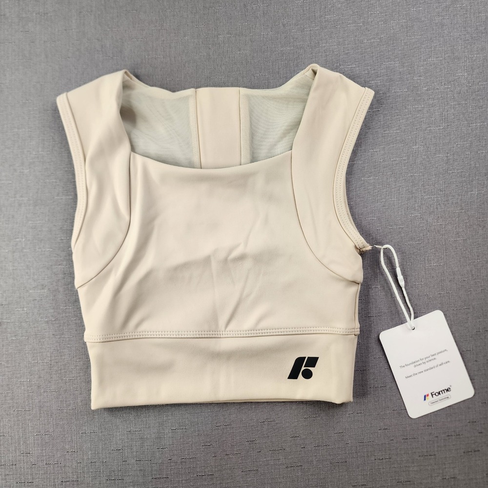 Forme Power Bra Posture Correcting Sports Bra Beige XS NEW with tags